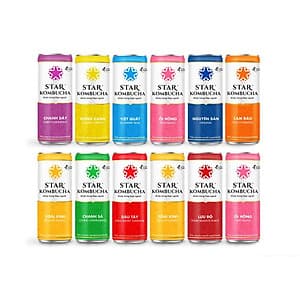 Thùng 12 lon STAR KOMBUCHA All-in-One (250ml/lon)
