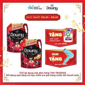 Combo 2 Túi Nước Xả Vải Downy Đam Mê (2.3L/Túi) - Công nghệ nước hoa mới - Lưu hương bền lâu