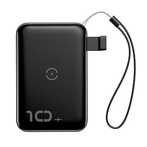 Pin dự phòng tích hợp sạc nhanh không dây 10.000 mAh  Mini S (10W Wireless, 18W PD/ Quick Charge 3.0) Baseus - Hàng chính hãng