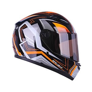 Mũ bảo hiểm Moto Fullface 3 sọc _ AGU có kính chắn gió, chống nắng, chông chói_ Nhiều màu