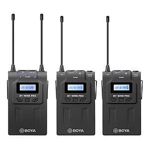 Micro Thu Âm Wireliess UHF Boya BY-WM8 PRO-K2 (Bộ Thu 2 Micro) - Hàng Nhập Khẩu