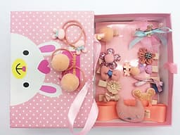 Hộp kẹp tóc cho bé - Màu cam (Quà tặng đáng yêu cho bé gái) - kèm hộp có quai xách