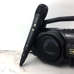 Loa Karaoke Bluetooth Xách Tay KM S1 Siêu Bass Kèm Mic Hát Tặng Giá Đỡ Điện Thoại Hình Hoa