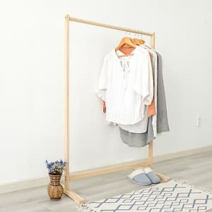 Giá Treo Quần Áo Gỗ Thanh Đơn Single Hanger Size L Nội Thất Kiểu Hàn BEYOURs - Gỗ Tự Nhiên