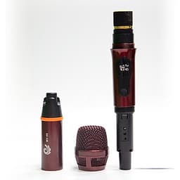 Bộ 2 Micro Karaoke Không Dây Siêu Sang MV08, Vỏ Đuôi Mic Bằng Hợp Kim Chống Rơi Vỡ, Chuyên Dùng Cho Amply, Loa Kéo, Kết Nối Xa Tới 30m Qua Đầu Thu Mini - Chính Hãng
