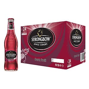 Thùng 24 Chai Nước Táo Lên Men Strongbow Dark Fruit - Vị dâu đen (330ml x24 Chai)