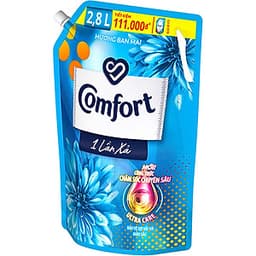Nước Xả Làm Mềm Vải Comfort Chăm Sóc Chuyên Sâu Đậm Đặc Một Lần Xả Hương Ban Mai Túi 2.8L