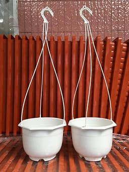 10 chậu nhựa treo trồng cây trang trí nhà cửa chuyên dụng, nhựa ABS trồng hoa ,trồng rau (tặng 10 dây treo)