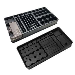 Hộp Trữ Pin Kiểm Tra Được Trạng Thái Pin Dành Cho Pin Aaa, Aa, 9V, C, D Và Pin Nút - Đen