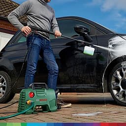 Combo Máy Phun Xịt Rửa Áp Lực Cao Bosch Easyaquatak 110 + Dây Nối Dài 6m Và Đầu Phun 90 Độ