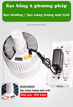 BÓNG ĐÈN TÍCH ĐIỆN ĐIỀU KHIỂN TỪ XA KÈM CỦ SẠC