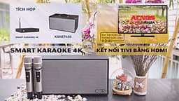 Loa karaoke Mini Acnos KSnet450 Tích hợp đầu karaoke Android 4k, Điều khiển giọng nói -  Chính Hãng 