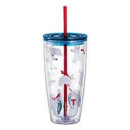 Ly Nhựa Có Ống Hút Lock&Lock HAP507BLU 750ml - Màu Xanh Nước Biển