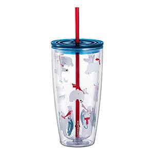Ly Nhựa Có Ống Hút Lock&Lock HAP507BLU 750ml - Màu Xanh Nước Biển