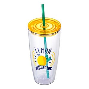 Ly Nhựa Có Ống Hút Lock&Lock HAP507YEL 750ml - Màu Vàng
