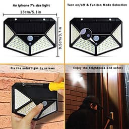 Đèn năng lượng mặt trời cảm biến chuyển động 100LED siêu sáng