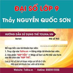 Khóa học ĐẠI SỐ 9 - CƠ BẢN + NÂNG CAO thầy Quốc Sơn - 06 tháng