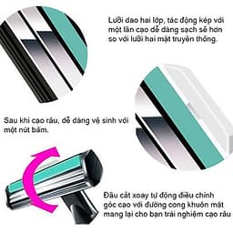 DAO CẠO RÂU 36 LƯỠI tặng kèm 1 dao cạo + 1 tuýp kem cạo râu