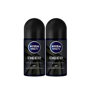 Combo 2 Lăn Ngăn Mùi NIVEA MEN DEEP Than Đen Hoạt Tính 50ml - 80031