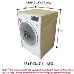 Vỏ bọc máy giặt, máy sấy chống mưa nắng chất liệu vải dù cao cấp