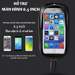 Hộp Túi Treo Khung Gắn Sườn Trước Xe Đạp Có Giá Đỡ Đựng Điện Thoại Màn Hình Cảm Ứng Dưới 6.5 Inch Chống Thấm Nước Mai Lee Cycling - Hàng Chính Hãng