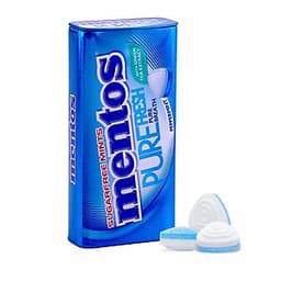 Kẹo Ngậm Không Đường Mentos Pure Fresh Hương Bạc Hà Mạnh (Hộp 6 Hủ)
