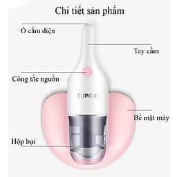 [Chính hãng]  Máy hút bụi chân không Supor sử dụng màng lọc Hepa loại bỏ vi khuẩn và bụi bẩn [ Dành cho ga giường, salon, ô tô]