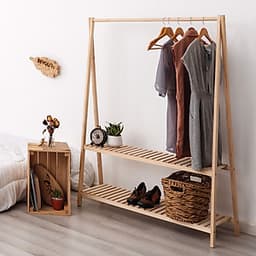 Giá Treo Quần Áo Gỗ 2 Tầng Size L A Hanger 2FL Nội Thất Kiểu Hàn BEYOURs - Gỗ Tự Nhiên