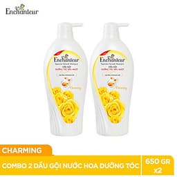 Combo 2 Dầu gội nước hoa Enchanteur Sensation/Charming dưỡng tóc siêu mượt 650gr/Chai