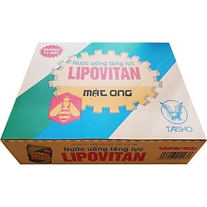 Nước uống tăng lực Lipovitan thùng thường 24 lon (24 x 250ml)