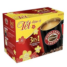 Cà Phê Highlands Coffee 3in1 Hòa Tan (20 Gói x 17g)