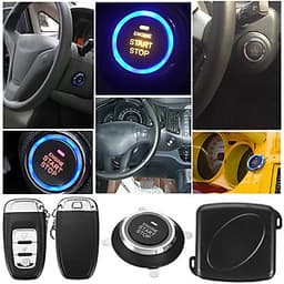 Bộ Chìa Khóa Thông Minh Khởi Động Động Cơ Cho Xe Hơi Đen (9 cái)