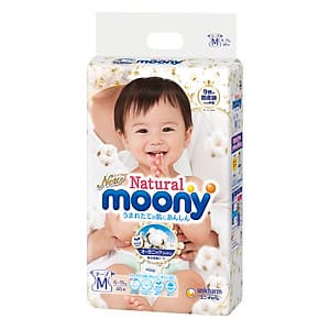 Tã Dán Moony Natural Bông Organic M46 (46 Miếng)