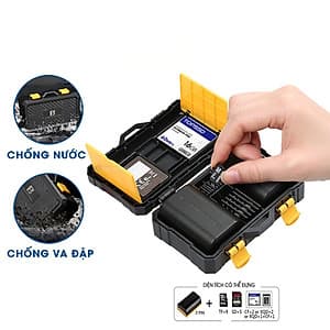 Hộp đựng thẻ nhớ, pin máy ảnh chống va đập chống nước