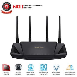 Gaming Router Wifi Asus RT-AX3000 Dual Band WiFi 6 (802.11ax) AX3000 Băng Tần Kép AiMesh AiProtection MU-MIMO OFDMA - Hàng Chính Hãng
