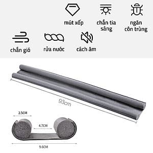 Miếng xốp bọc chân cửa chắn gió chống bụi, ngăn tiếng ồn, ngăn côn trùng 93 x 9.6cm