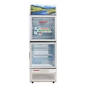 TỦ MÁT 2 CỬA SANAKY INVERTER 200 LÍT VH-258W3L NHÔM (LOW-E) (R600A) - hàng chính hãng