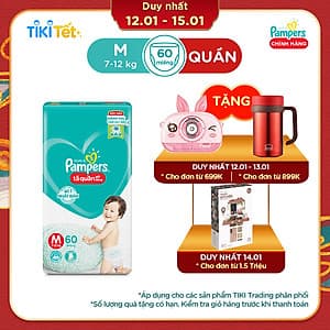 Tã Quần Pampers Giữ Dáng Mới Gói Đại M60 (60 Miếng)
