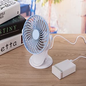 Quạt tích điện mini đa năng 2 trong 1 Công suất 4W, Dung lượng pin 2200mAh, Chân sạc Micro USB