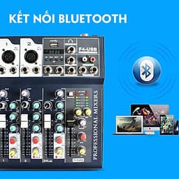 Bộ Mixer Âm Thanh F4 - USB Bluetooth Cao Cấp - Mixer Hát Live - Thu Âm - Karaoke 4178