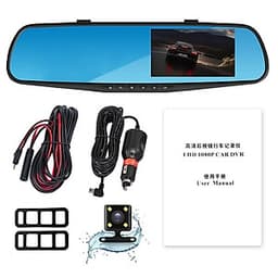 Camera Hành Trình Tích Hợp Gương Chiếu Hậu Blackbox HDR Tặng Kèm Camera Lùi Cao Cấp AZONE