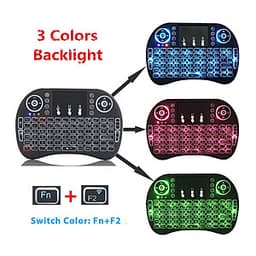 Bàn phím kiêm chuột không dây mini cho tivi box, smart tivi UKB-500RF có đèn led