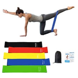 Bộ 5 dây đàn hồi tập gym, dây đàn hồi  mini band tập yoga dây đàn hồi kháng lực cao cấp, dây đàn hồi tập thể dục Cleacco ( bộ 5 dây đủ màu trong 1 túi )