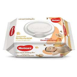 Combo 4 gói Khăn giấy ướt cho trẻ sơ sinh HUGGIES (Gói 72 tờ) - Chiết xuất Cao cao & Bơ hạt mỡ
