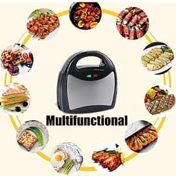 Máy làm bánh 3 trong 1 Sandwich - Waffle - Panini có vỉ nướng BBQ Máy làm bữa sáng 220V