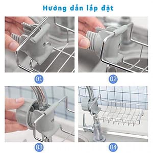 Giá Để Giẻ Rửa Bát, Nước Rửa Chén Đa Năng Inox 304