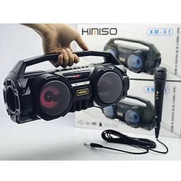 Loa Karaoke Bluetooth Xách Tay KM S1 Siêu Bass Kèm Mic Hát Tặng Giá Đỡ Điện Thoại Hình Hoa