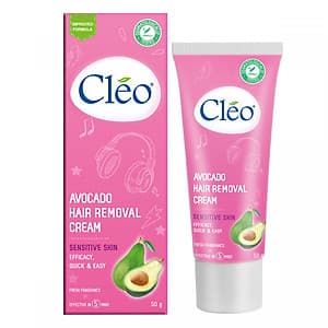 Kem Tẩy Lông Cho Da Nhạy Cảm Cleo Avocado Hair Removal Cream Sensitive Skin (50g)