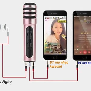 Micro C6 live stream hát karaoke trên điện thoại 