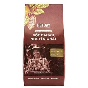 Bột cacao nguyên chất 100% Việt Nam - Dòng Origin thượng hạng túi giấy 500g - Heyday Cacao